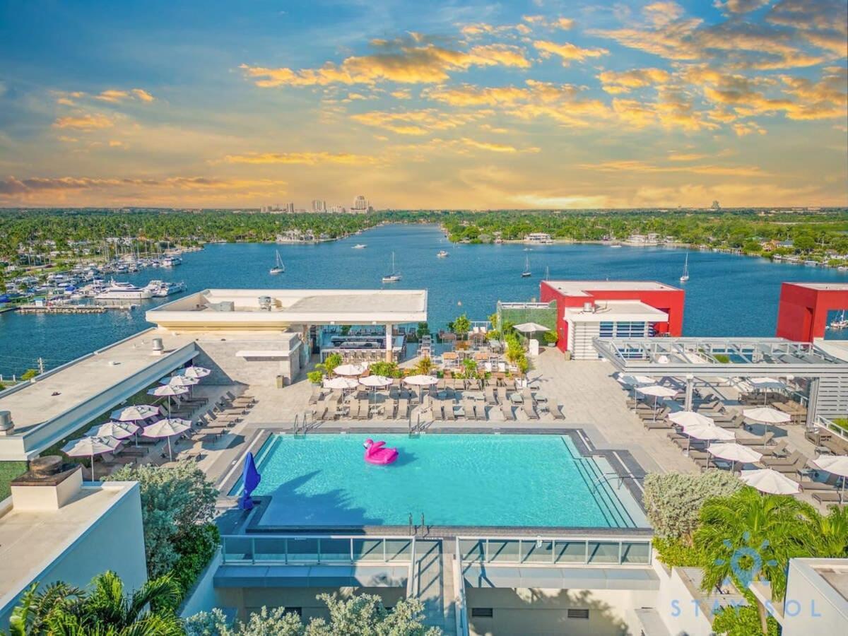 Tropical Oasis - Rooftop Pool- Near Beach - Gym Apartment Hollywood Exterior photo